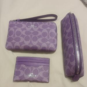 Coach Lavender Accessory Trio